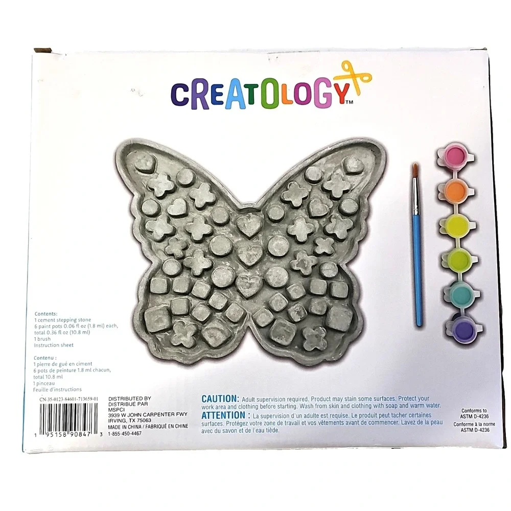 Creatology Stepping Stone Kit Butterfly with 6 Paints and Brush